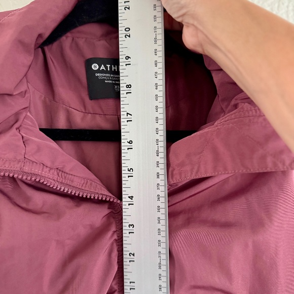 Athleta Point Reyes Bomber II Jacket XS – Wine Ruched Activewear Bomber - Picture 6 of 8
